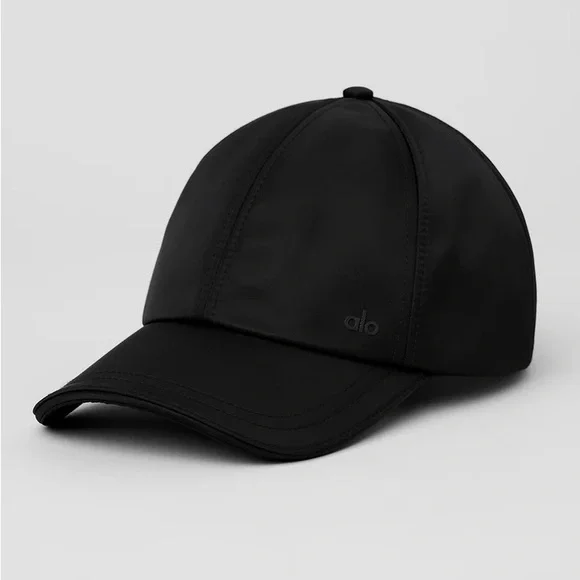 ALO Yoga Satin Off-Duty Cap - Black - Picture 2 of 10